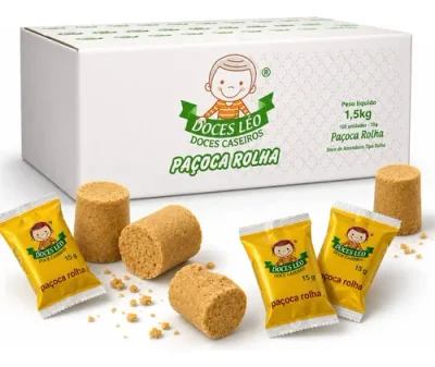 Paçoca Rolha Leo 1/100un/15g