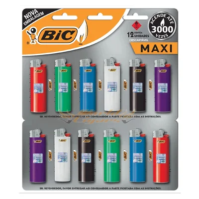 Isqueiro Bic Cartela 12UN