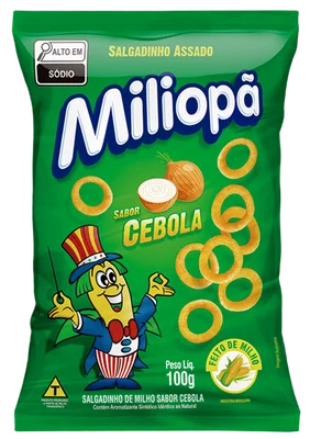 Salgadinho Assado Miliopa Sabor Cebola FD 1/20/100g