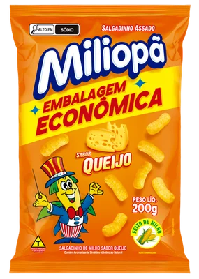 Salgadinho Miliopa Trad Queijo FD 1/15un/165g